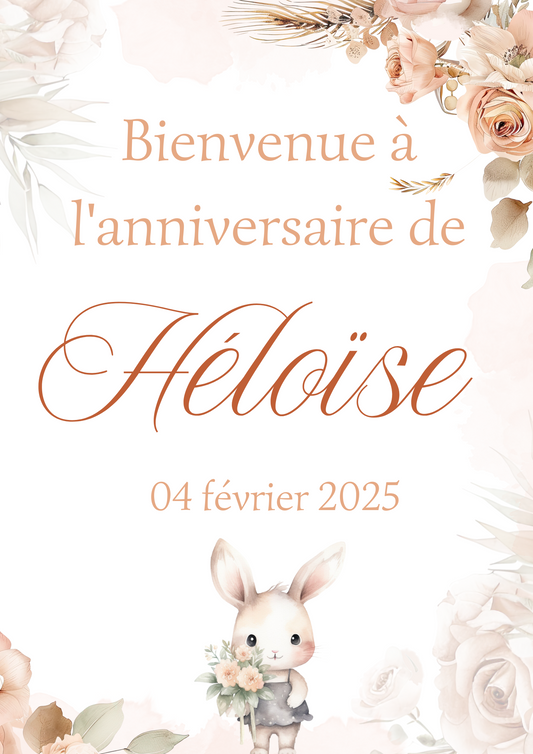Affiche personnalisée anniversaire " la petite souris "