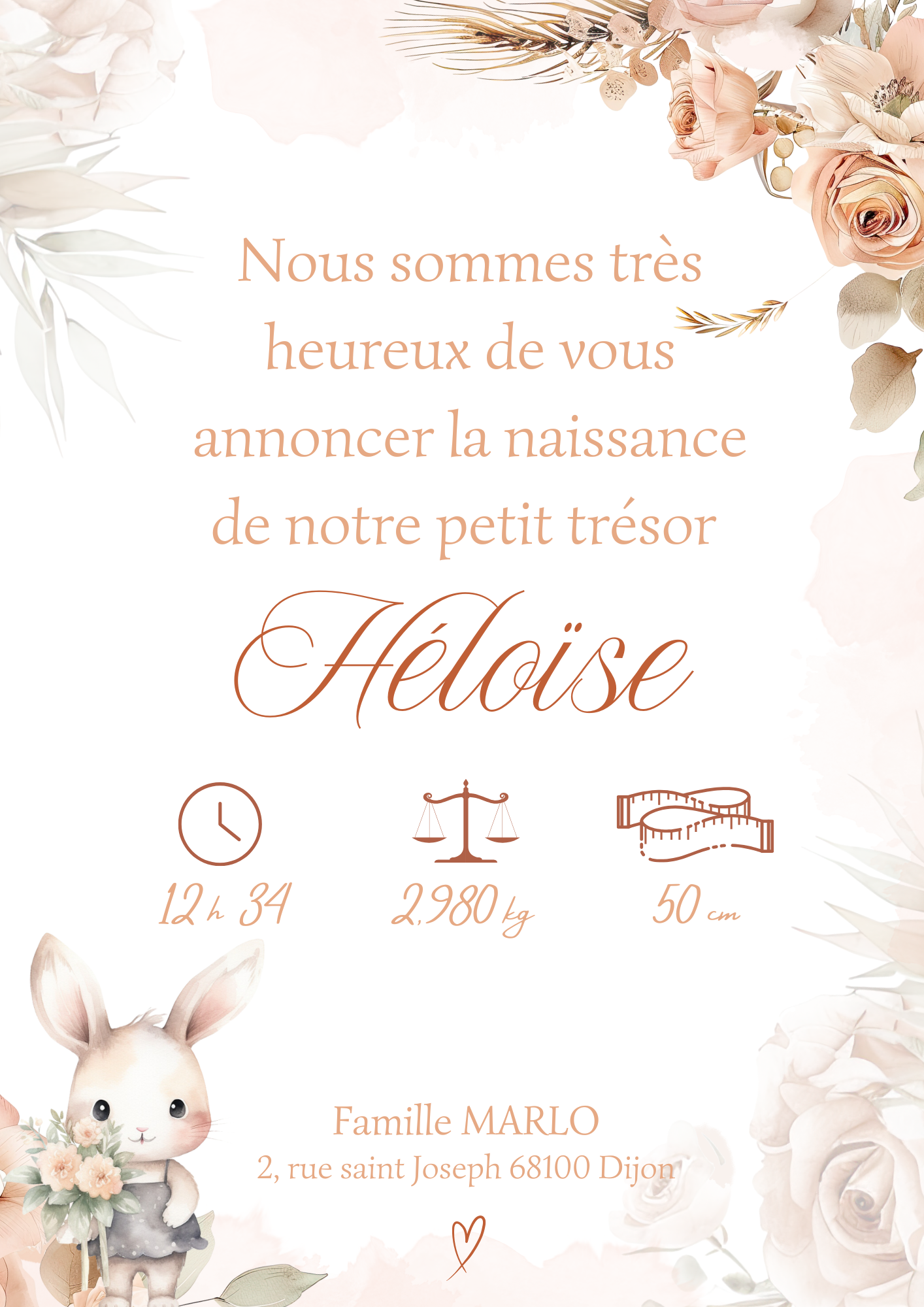 Faire-part naissance " petite souris "