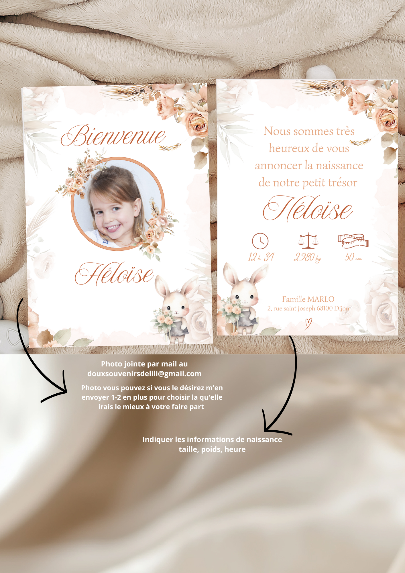 Faire-part naissance " petite souris "