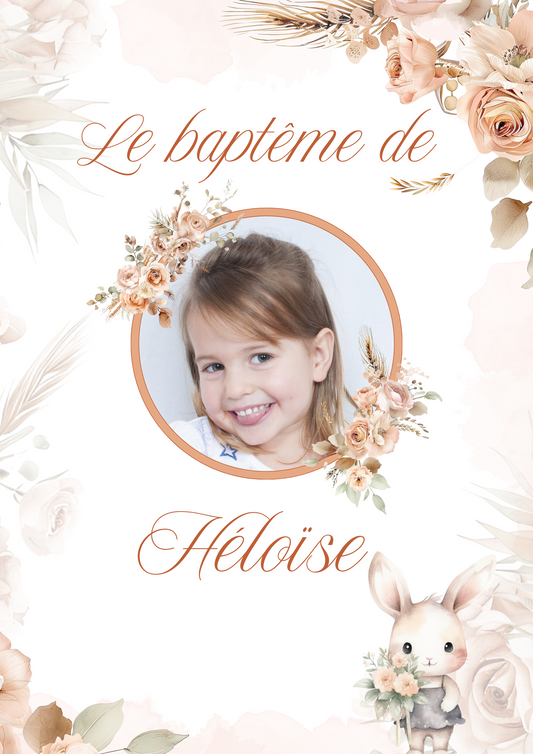 Faire part baptême fille " la petite souris "