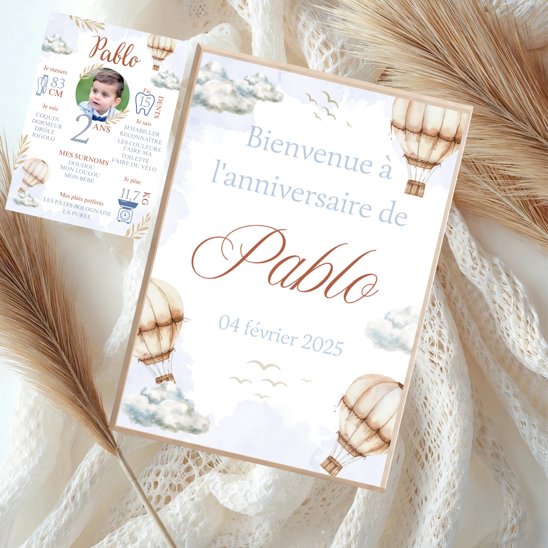 Pack anniversaire " dans les airs "