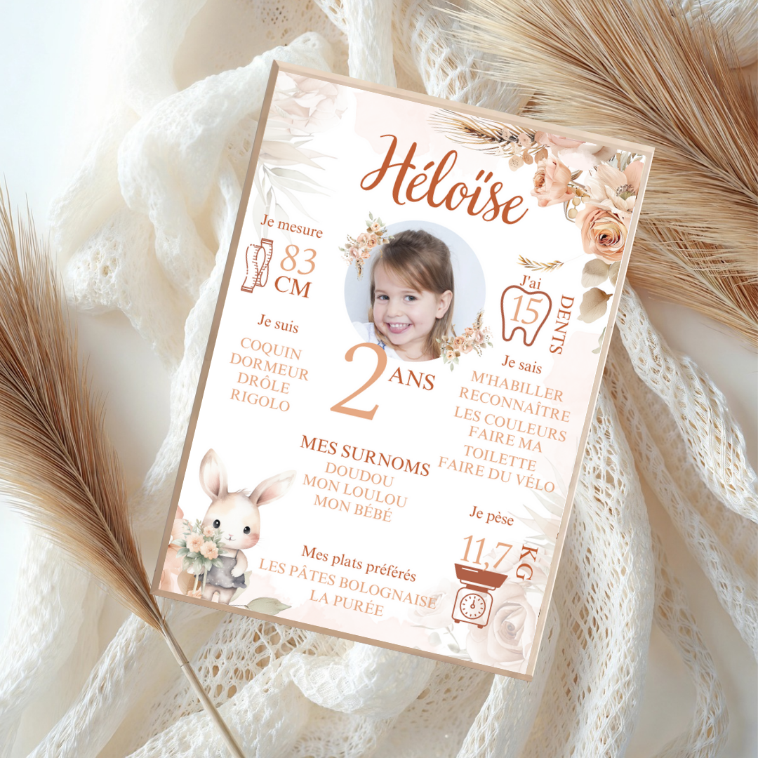 Affiche personnalisée anniversaire " petite souris "
