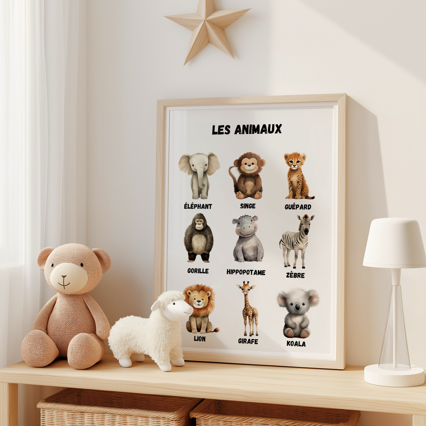 Affiche apprentissage des animaux