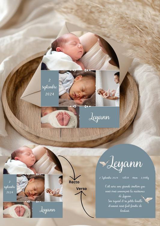 Faire part naissance garçon " arche "