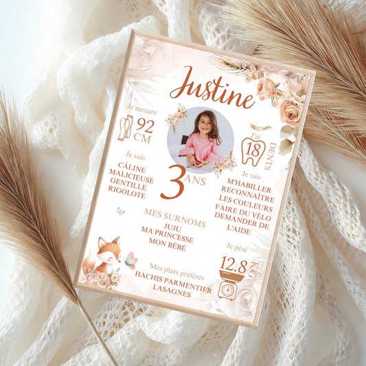 Pack anniversaire biche et roses