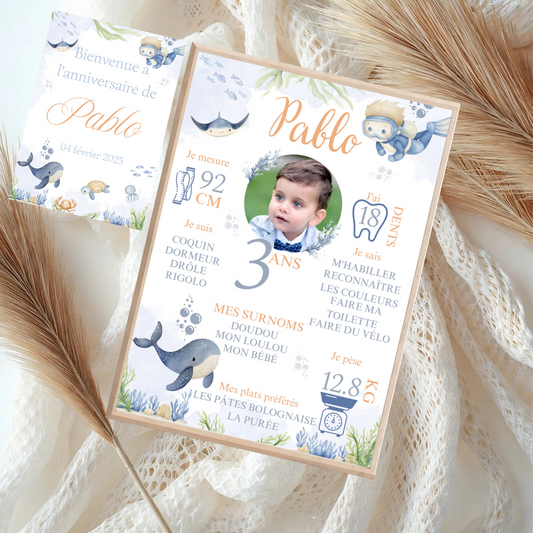 Pack anniversaire " sous l'océan "