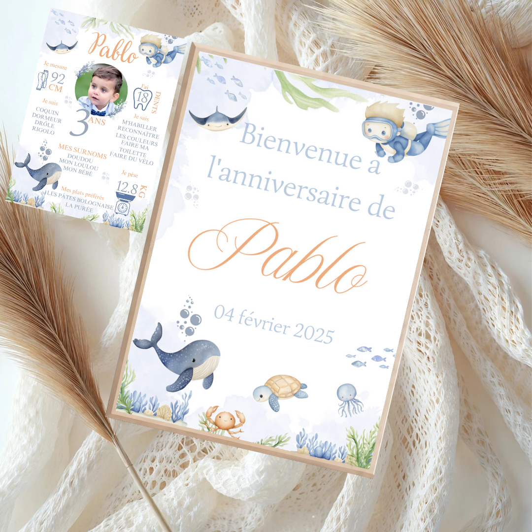 Pack anniversaire " sous l'océan "