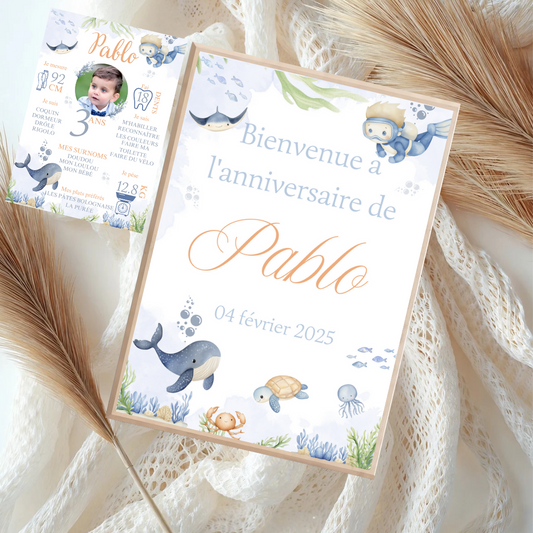 Pack anniversaire " sous l'océan "
