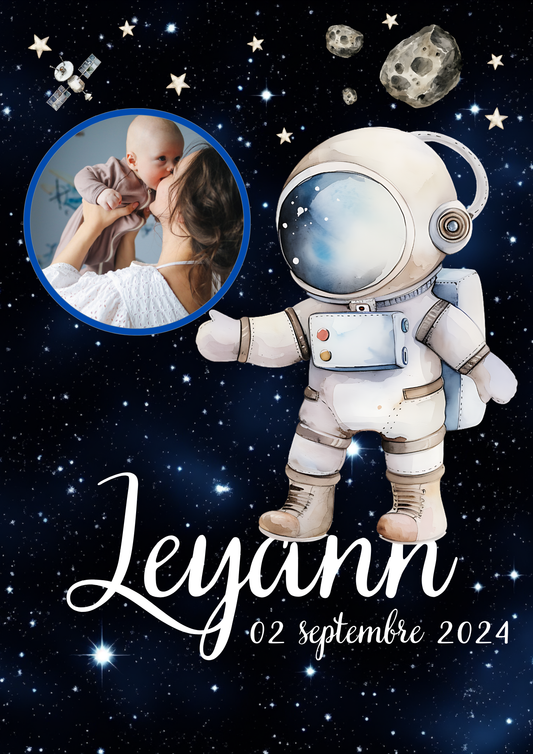 Faire part naissance garçon " astronaute "