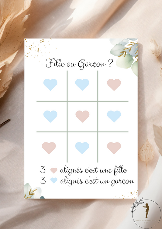 Carte à gratter, découvre le sexe de bébé