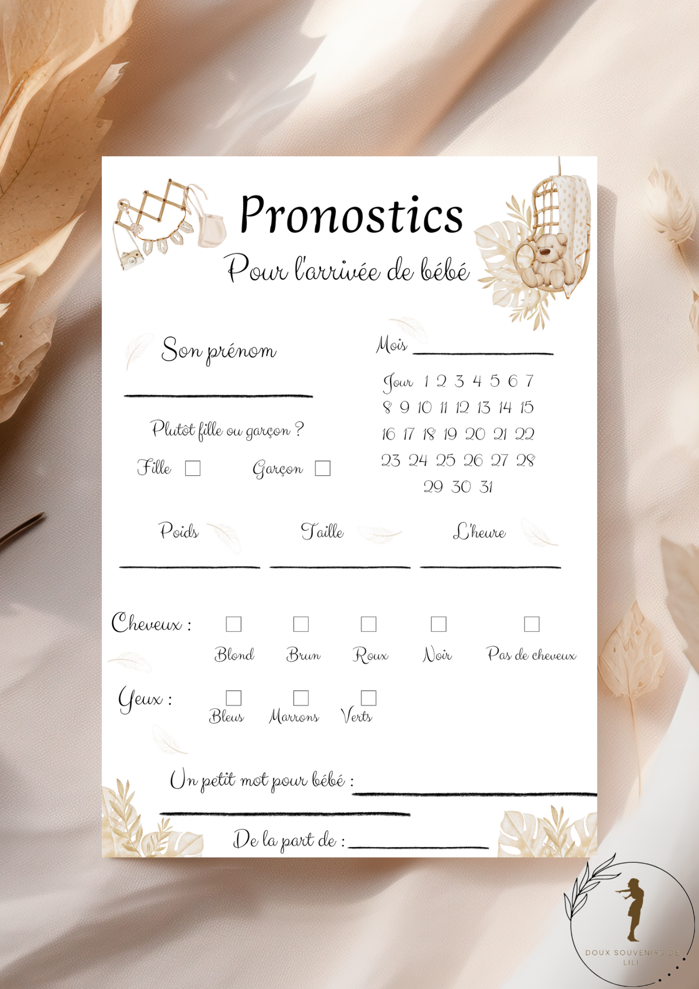 Cartes pronostics bébé