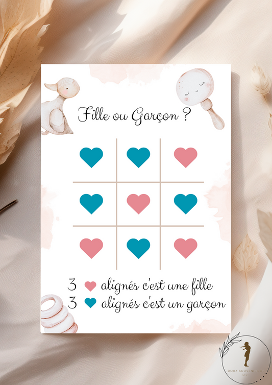 Carte à gratter, découvre le sexe de bébé