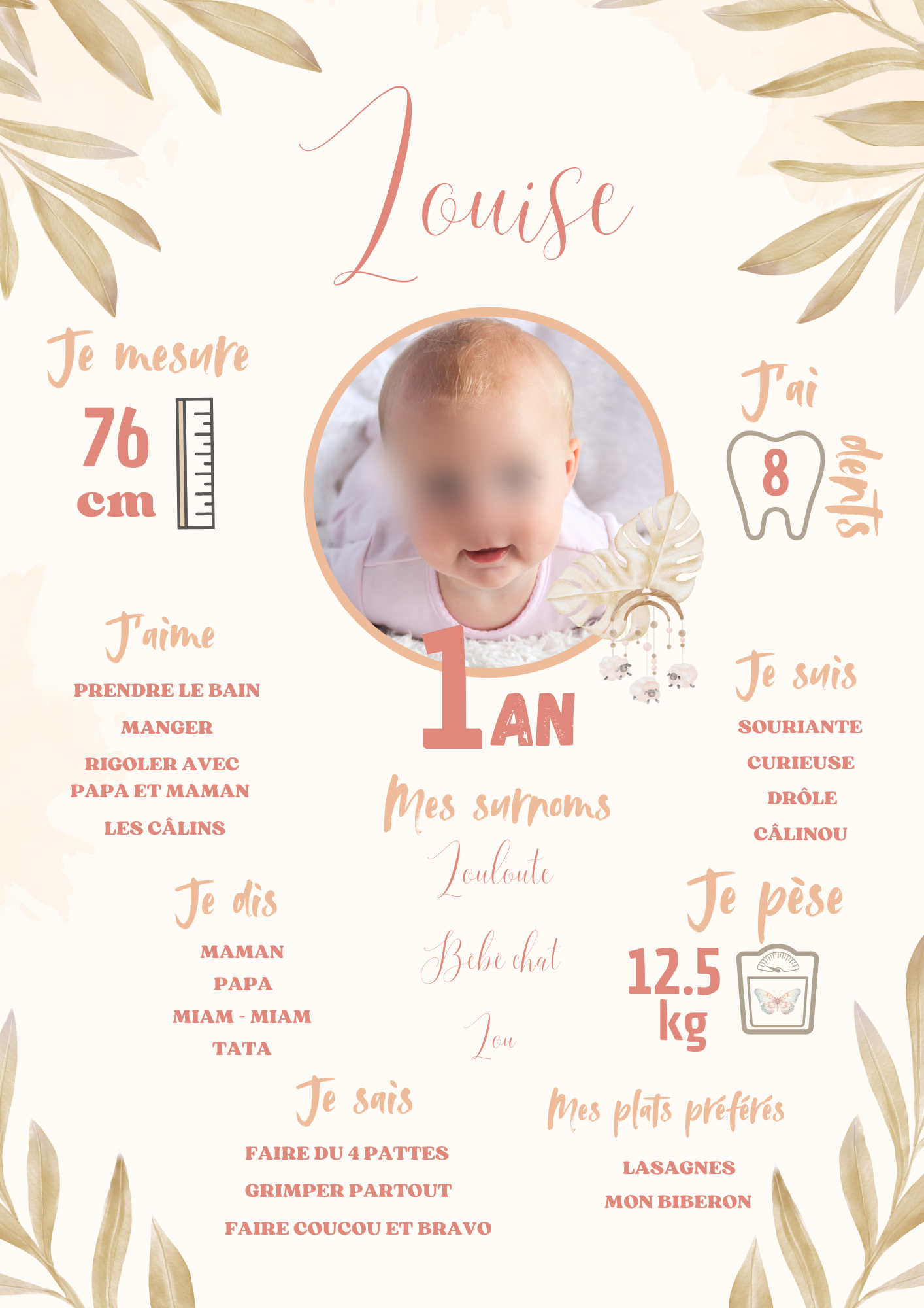 Pack anniversaire / baptême boho, chic