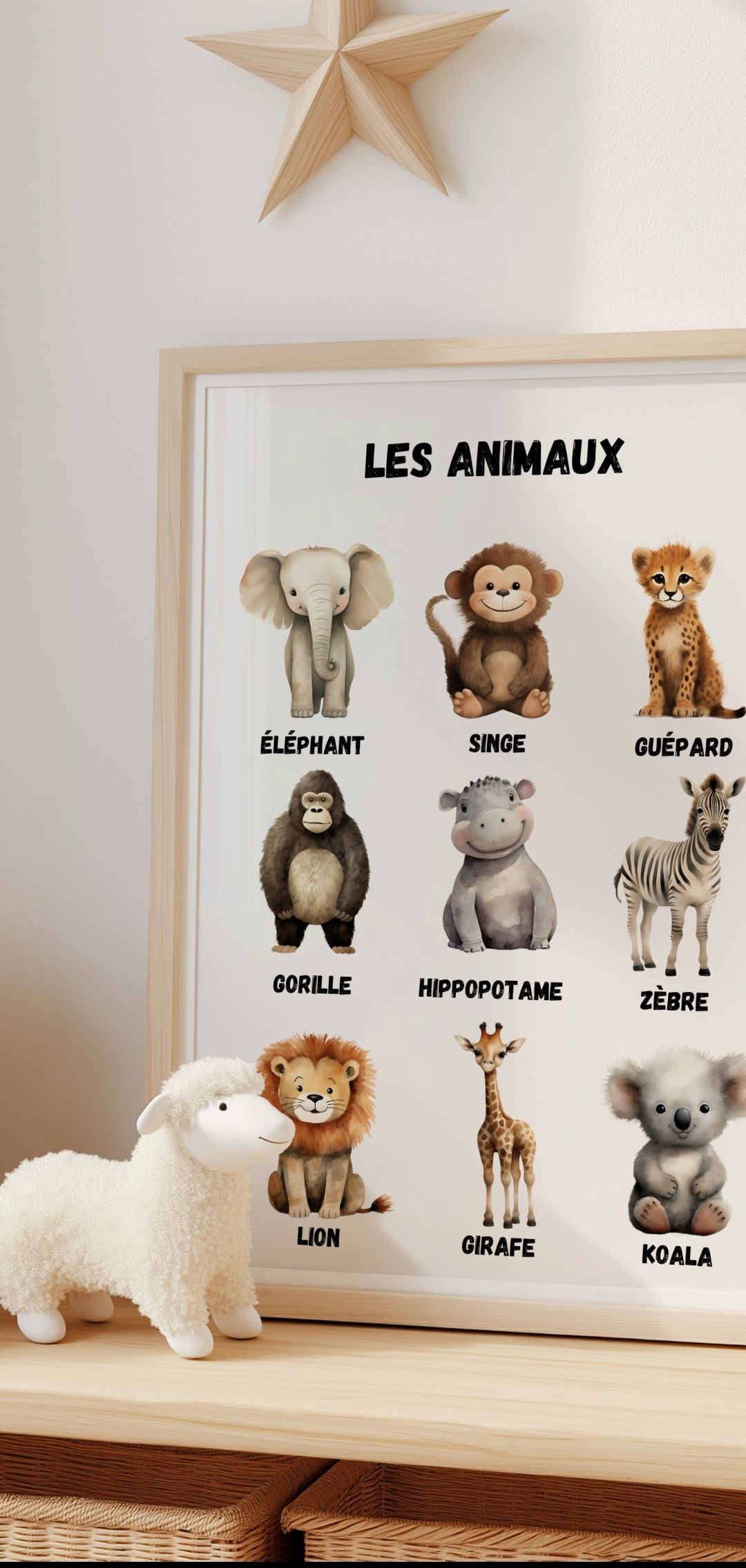 Affiche apprentissage des animaux