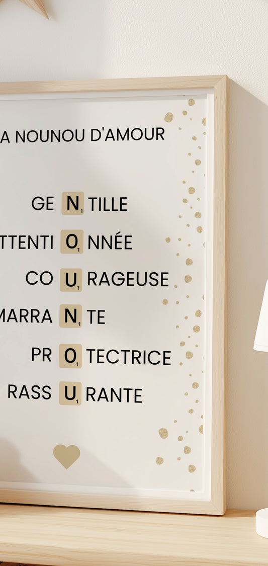 Affiche décorative " nounou "