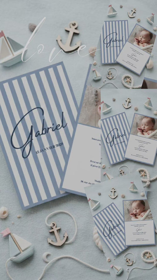 Annoncez la naissance de votre trésor avec tendresse : Faire-part matelots, marin, bébé, mer