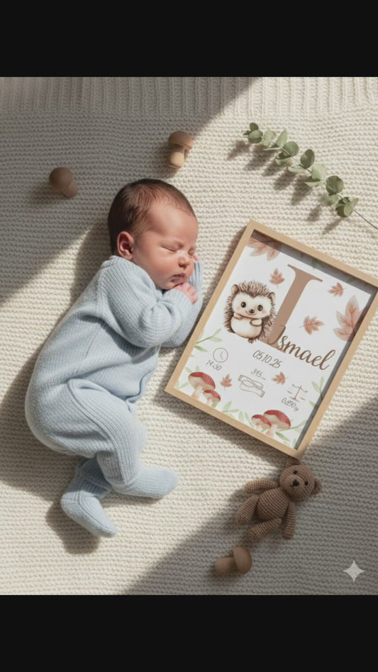 Affiche personnalisée, hérisson