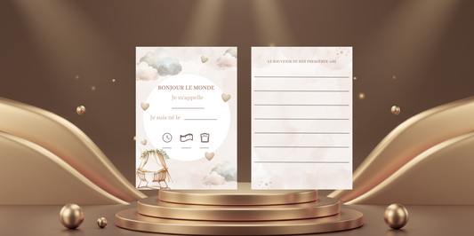 Cartes étapes bébé de 1 mois à 1 an " thème hérisson"