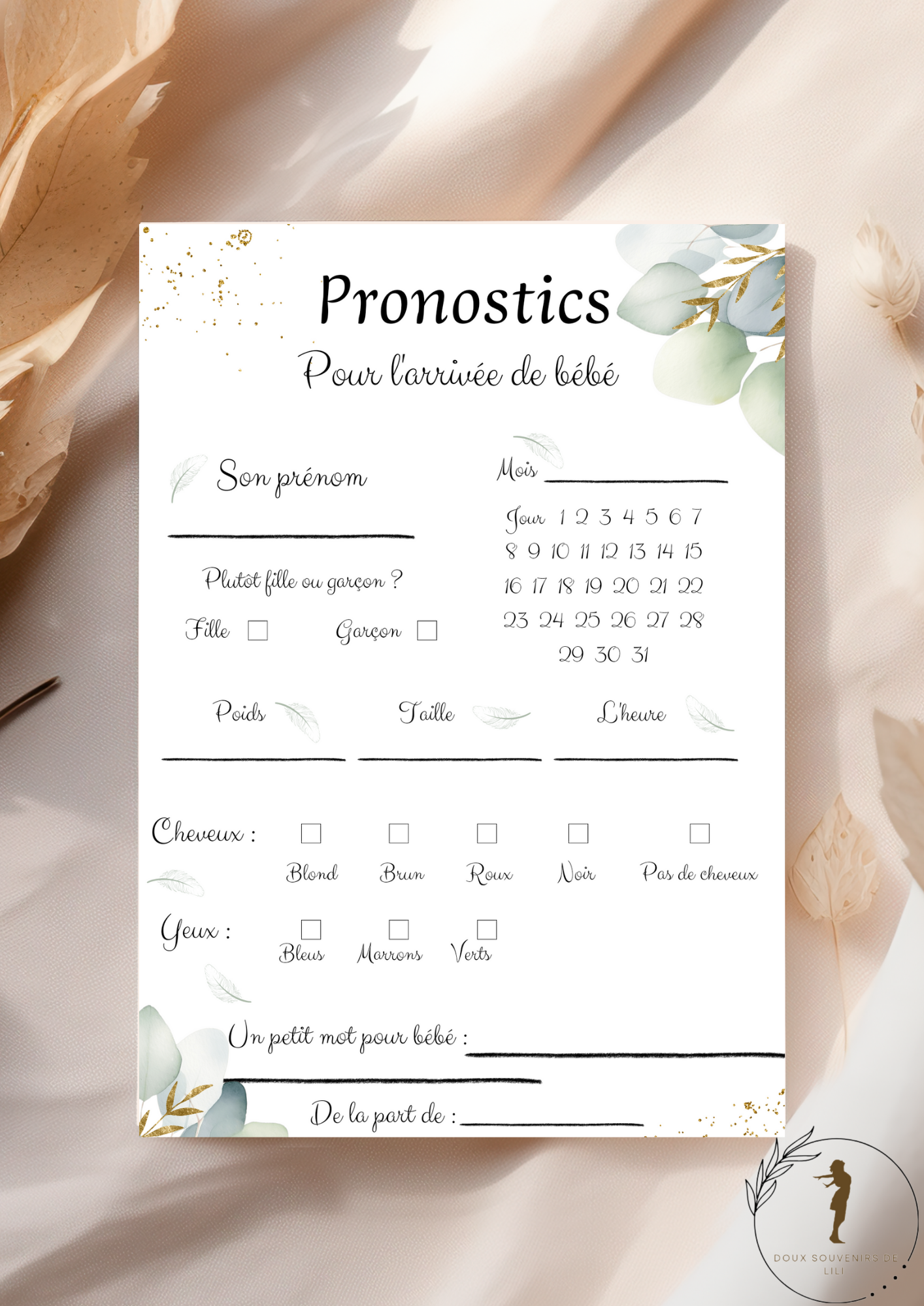 Cartes pronostics bébé