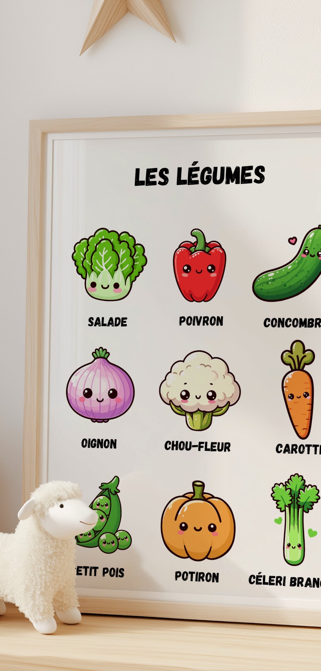 Affiche apprentissage des légumes