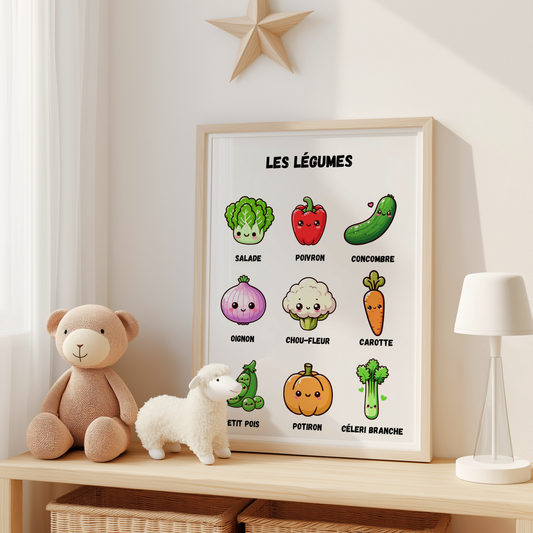 Affiche apprentissage des légumes