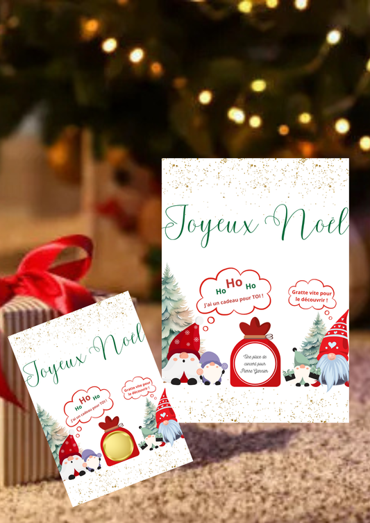 Carte thème noël annonce