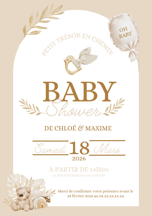 Faire part baby shower