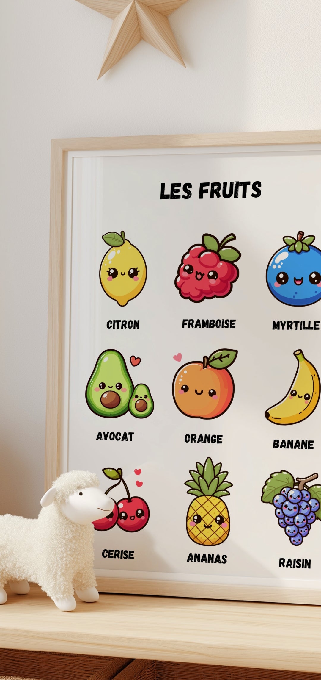 Affiche apprentissage des fruits