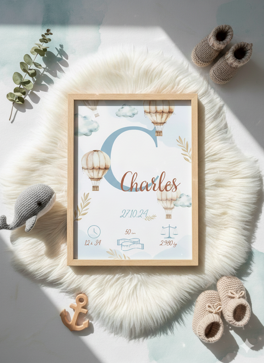 Affiche personnalisée " dans les airs "