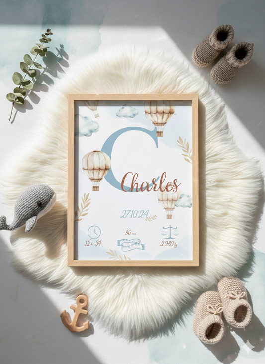 Affiche personnalisée " dans les airs "