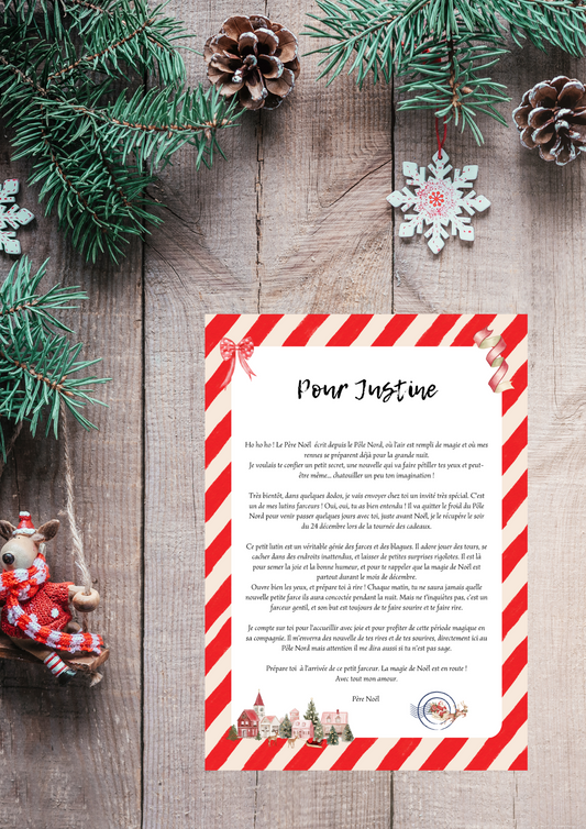 Lettre d'arrivée des lutins farceurs