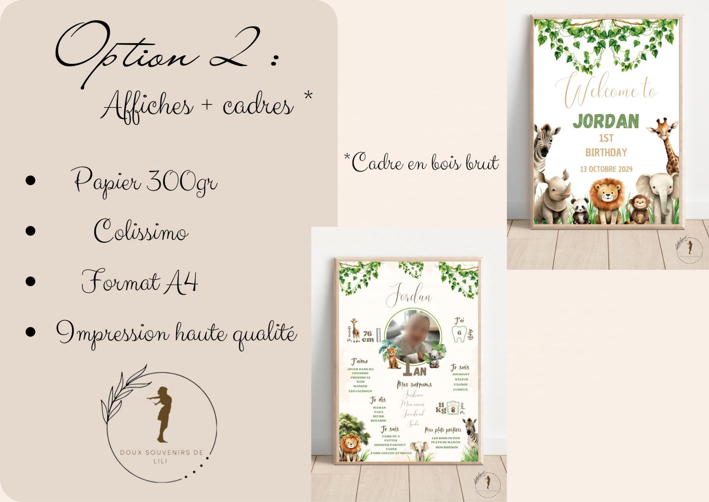 Pack anniversaire / baptême jungle, savane