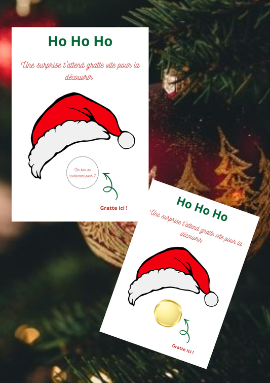 Carte thème noël annonce